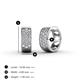 4 - Anais 0.30 ctw Natural Diamond Women Three Row Hoop Earrings 