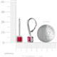 3 - Freda Ruby and Diamond Halo Dangling Earrings 