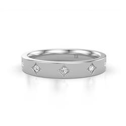 Lyra Natural Diamond Lotus Inspired Women Eternity Band Natural Diamond Lotus Inspired Women Eternity Band in Platinum