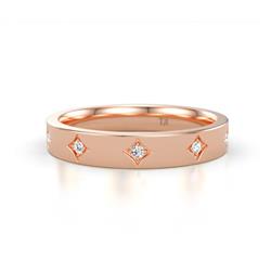 Lyra Lab Grown Diamond Lotus Inspired Women Eternity Band Lab Grown Diamond Lotus Inspired Women Eternity Band in K Rose Gold