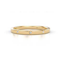 Nori Natural Diamond Star Burst Women Eternity Band Natural Diamond Star Burst Women Eternity Band in K Yellow Gold set using Prong Setting