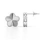 1 - Zarie Fluted Milgrain Edges Women Clover Leaf Stud Earrings in 14K Solid Gold 