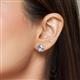 2 - Zarie Fluted Milgrain Edges Women Clover Leaf Stud Earrings in 14K Solid Gold 