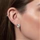 3 - Zarie Fluted Milgrain Edges Women Clover Leaf Stud Earrings in 14K Solid Gold 