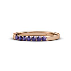 Fiala Iolite Stone Wedding Band Iolite Stone Womens Wedding Band Stackable ctw K Rose Gold