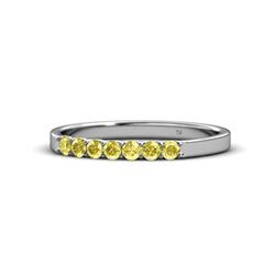 Fiala Yellow Sapphire Stone Wedding Band Yellow Sapphire Stone Womens Wedding Band Stackable ctw Sterling Silver