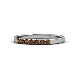 Fiala Smoky Quartz Stone Wedding Band Smoky Quartz Stone Womens Wedding Band Stackable ctw Sterling Silver