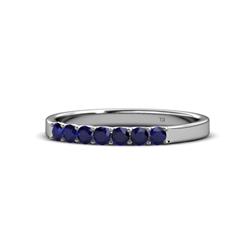 Fiala Blue Sapphire Stone Wedding Band Blue Sapphire Stone Womens Wedding Band Stackable ctw Sterling Silver