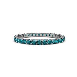 Audrey London Blue Topaz U Prong Eternity Band London Blue Topaz ctw U Prong Womens Eternity Ring Stackable Platinum