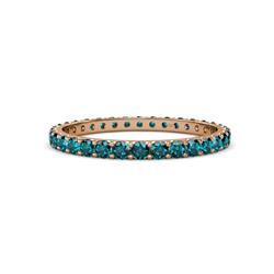 Audrey London Blue Topaz U Prong Eternity Band London Blue Topaz ctw U Prong Womens Eternity Ring Stackable K Rose Gold