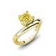 3 - Anahi 1.85 ct Created Yellow Sapphire Women Curve Solitaire Ring 