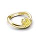 5 - Anahi 1.85 ct Created Yellow Sapphire Women Curve Solitaire Ring 