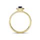 4 - Amaya Desire Blue Sapphire and Diamond Halo Engagement Ring 
