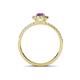 4 - Amaya Desire Amethyst and Diamond Halo Engagement Ring 