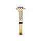 5 - Amaya Desire Iolite and Diamond Halo Engagement Ring 