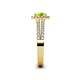 5 - Amaya Desire Peridot and Diamond Halo Engagement Ring 