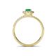 4 - Amaya Desire Emerald and Diamond Halo Engagement Ring 
