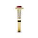 5 - Amaya Desire Ruby and Diamond Halo Engagement Ring 
