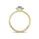 4 - Amaya Desire London Blue Topaz and Diamond Halo Engagement Ring 