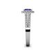 5 - Amaya Desire Iolite and Diamond Halo Engagement Ring 