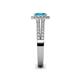 5 - Amaya Desire London Blue Topaz and Diamond Halo Engagement Ring 