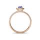 4 - Amaya Desire Tanzanite and Diamond Halo Engagement Ring 
