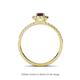 4 - Amaya Desire Red Garnet and Diamond Halo Engagement Ring 