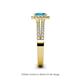 5 - Amaya Desire London Blue Topaz and Diamond Halo Engagement Ring 