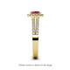 5 - Amaya Desire Rhodolite Garnet and Diamond Halo Engagement Ring 