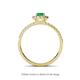4 - Amaya Desire Emerald and Diamond Halo Engagement Ring 