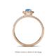 4 - Amaya Desire Blue Topaz and Diamond Halo Engagement Ring 