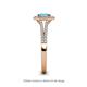 5 - Raisa Desire Blue Topaz and Diamond Halo Engagement Ring 