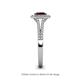 5 - Raisa Desire Red Garnet and Diamond Halo Engagement Ring 