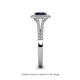 5 - Raisa Desire Blue Sapphire and Diamond Halo Engagement Ring 