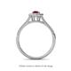 4 - Raisa Desire Ruby and Diamond Halo Engagement Ring 