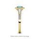 5 - Raisa Desire Blue Topaz and Diamond Halo Engagement Ring 