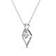 3 - Sallie White Sapphire Heart Pendant 