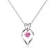 1 - Sallie Pink Sapphire Heart Pendant 