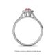4 - Raisa Desire Pink Tourmaline and Diamond Halo Engagement Ring 