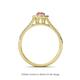 4 - Raisa Desire Pink Tourmaline and Diamond Halo Engagement Ring 