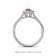 4 - Raisa Desire Rhodolite Garnet and Diamond Halo Engagement Ring 