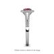5 - Raisa Desire Rhodolite Garnet and Diamond Halo Engagement Ring 