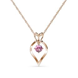 Sallie Pink Tourmaline Heart Pendant Pink Tourmaline Royal Heart Pendant Necklace ct K Rose GoldIncluded Inches K Rose Gold Chain