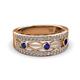 2 - Aurelia 0.52 ctw Blue Sapphire and Lab Grown Diamond Wedding Band 