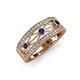 3 - Aurelia 0.52 ctw Blue Sapphire and Lab Grown Diamond Wedding Band 