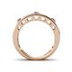 4 - Aurelia 0.52 ctw Blue Sapphire and Lab Grown Diamond Wedding Band 