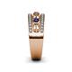 5 - Aurelia 0.52 ctw Blue Sapphire and Lab Grown Diamond Wedding Band 