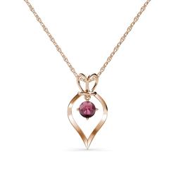 Sallie Rhodolite Garnet Heart Pendant Rhodolite Garnet Royal Heart Pendant Necklace ct K Rose GoldIncluded Inches K Rose Gold Chain