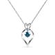 1 - Sallie Blue Diamond Heart Pendant 