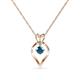 1 - Sallie Blue Diamond Heart Pendant 